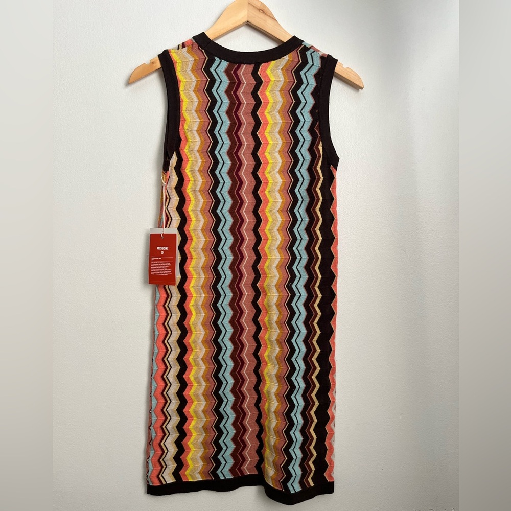 Missoni Multicolor Zigzag Knit Sleeveless Dress - Picture 3 of 10